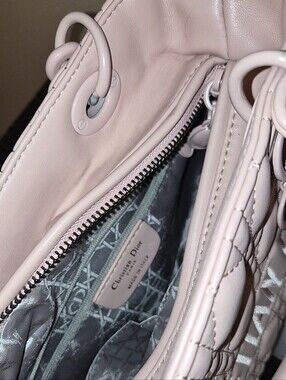 Dior Light Pink Quilted Leather Shoulder Bag